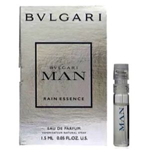 ❤️ 4 for $25 Bvlgari Man Rain Essence Mini Travel Vial NEW
